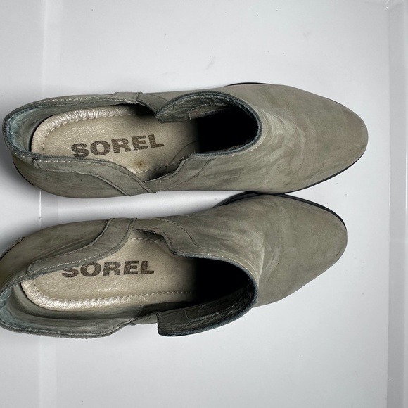 SOREL Women Lolla Cut Out Bootie Oatmeal Tan Taupe Ankle Outdoor Leather 9.5 - Picture 5 of 8